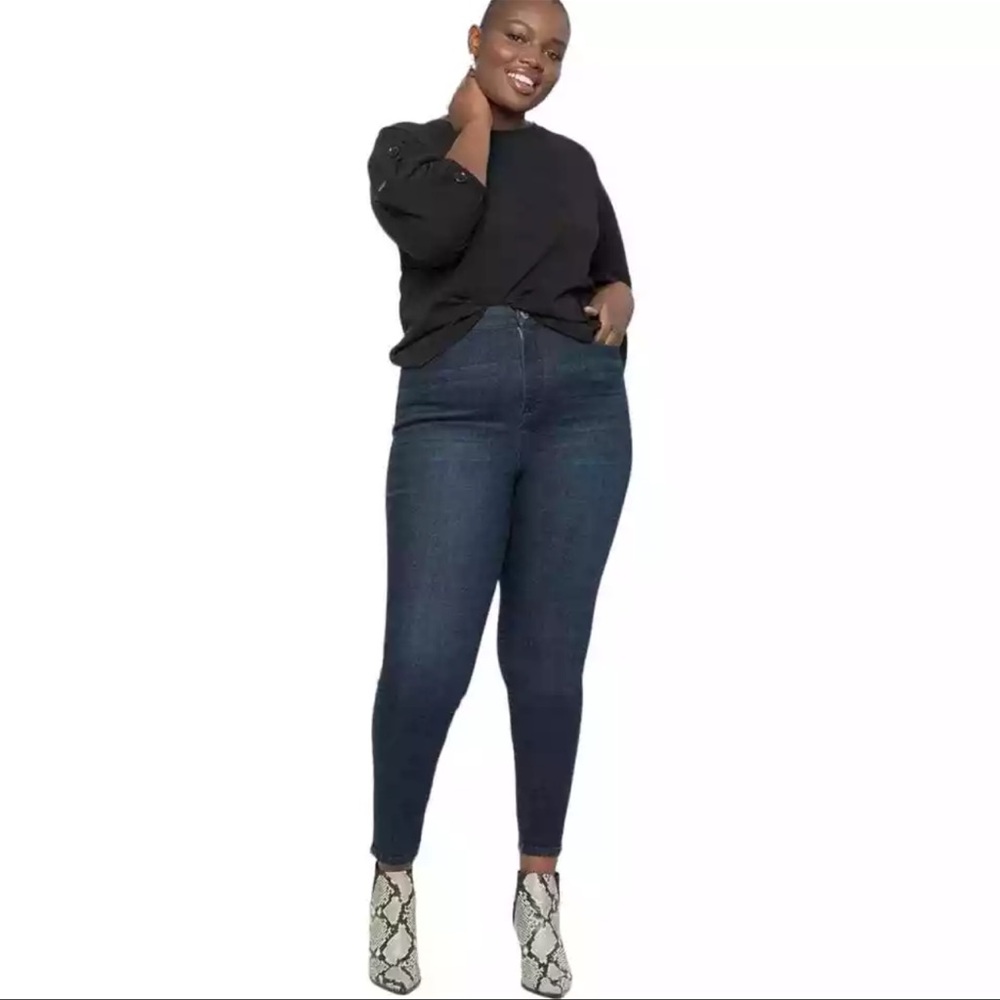 Eloquii Goldie Super High Rise Skinny Jeans 16 Stretch